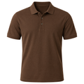 Premium Cotton Piqué Polo Shirt – Chocolate Brown | GRUNJOUB