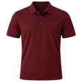 Premium Cotton Piqué Polo Shirt – Burgundy | GRUNJOUB