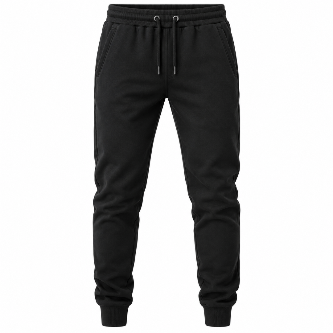 Premium Tapered Jogger Trousers – Black | GRUNJOUB