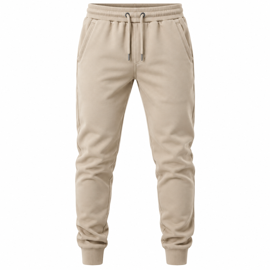 Premium Tapered Jogger Trousers – Beige | GRUNJOUB
